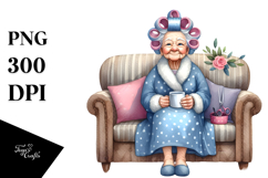 Colorful Old Lady Mug | Clipart Product Image 1