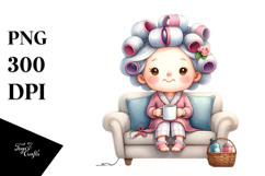 Colorful Old Lady Mug | Clipart Product Image 1