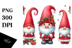 Cute Red Gnomes Scene PNG Product Image 1