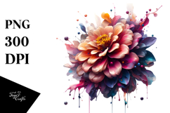 Glossy Zinnia Abstract PNG Product Image 1