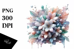 Glossy Jasmine in Pastel Colors PNG Product Image 3