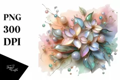 Glossy Jasmine in Pastel Colors PNG Product Image 1