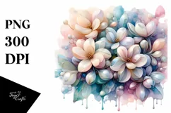 Glossy Jasmine in Pastel Colors PNG Product Image 3