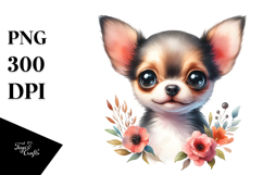 Watercolor Baby Chihuahua Caricature-like Product Image 1