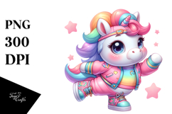 Baby Unicorn in Krump Dancer&#039;s Outfit PNG Product Image 1