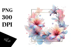 Pastel Azalea Art, Transparent PNG Product Image 1