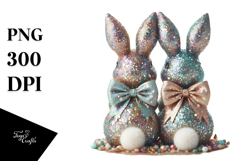 Vintage Bunnies Sitting PNG Product Image 1