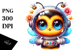 Baby Bee with Astronaut Suit PNG Product Image 1