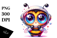 Baby Bee with Astronaut Suit PNG Product Image 1