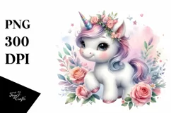 Cute Baby Unicorn | Sublimation | Clipart Product Image 3