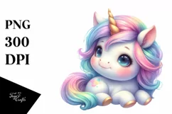 Cute Baby Unicorn Cowboy Hat Yoga Instructor | Clipart Product Image 1