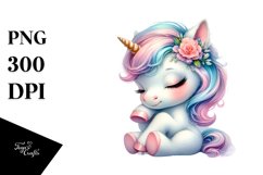 Cute Baby Unicorn | Sublimation | Clipart Product Image 1