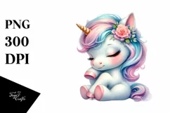 Cute Baby Unicorn | Sublimation | Clipart Product Image 1
