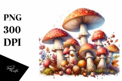 Detailed Magical Mushroom PNG Product Image 3