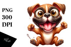 Crazy Looking Funny Boxer | Clipart Product Image 1