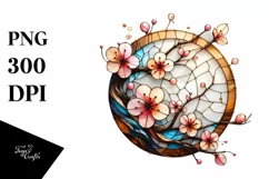 Round Wood Watercolor Splash Clipart Product Image 1