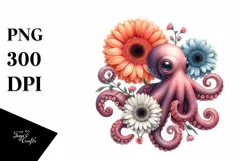 Detailed Whimsical Baby Octopus Gerbera Bouquet Product Image 1