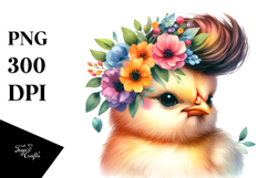 Happy Baby Chicken Posing PNG Product Image 1