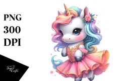 Elegant Baby Unicorn PNG Product Image 1