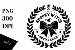 SPOOKY WITCH SOCIAL CLUB PNG Product Image 3