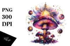 Magical Celestial Mushroom Tarot PNG Product Image 1