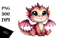 Cute Small Baby Dragon PNG Product Image 1