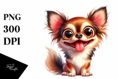 Colorful Crazy Looking Chihuahua Clipart Product Image 1