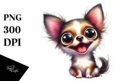 Colorful Crazy Looking Chihuahua Clipart Product Image 3