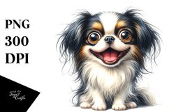 Colorful Crazy Looking Japanese Chin Clipart Product Image 3