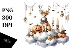 Autumn Deer with Candles Clipart Product Image 1