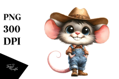 Mouse Cowboy Boots Clipart Product Image 1
