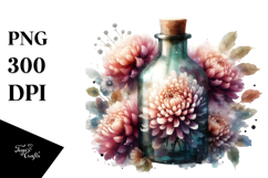 Abstract Bottle Chrysanthemum | Clipart Product Image 1
