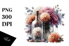 Abstract Bottle Chrysanthemum | Clipart Product Image 1