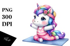 Baby Unicorn Yoga Instructor | Clipart Product Image 3