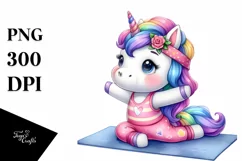Baby Unicorn Yoga Instructor | Clipart Product Image 3