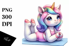 Cute Baby Unicorn in Style | Sublimation | Clipart Product Image 1