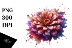 Abstract Glossy Zinnia Glass Watercolor Product Image 3