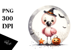 Cute Baby Flamingo on Star, Transparent PNG Product Image 1