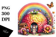 Colorful Fairy Rainbow Bird | Sublimation | Clipart Product Image 1