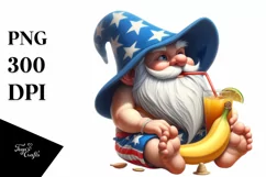 Detailed Digital Painting Pastel Gnome Beach Wear Product Image 1
