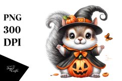 Funny Baby Squirrel Halloween Clipart Product Image 3