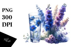 Watercolor Delphinium | Sublimation | Clipart Product Image 1