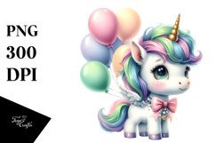 Cute Baby Unicorn with Cool Haircut | Clipart Product Image 3