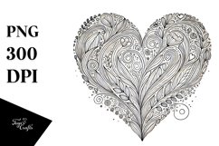 Lineart Heart, Summer PNG Product Image 1