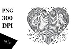 Lineart Heart, Summer PNG Product Image 1