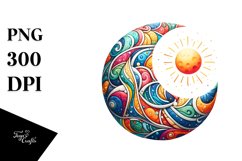 Colorful Vibrant Moon|Sublimation | Clipart Product Image 3