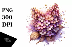 Wooden Stained Lilac Watercolor Splash Product Image 1