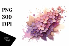 Wooden Stained Lilac Watercolor Splash Product Image 1