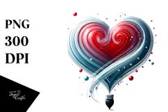 Paint Brush Style Heart Made of , Summer PNG Product Image 1