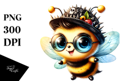 Energetic Baby Bee PNG Product Image 1